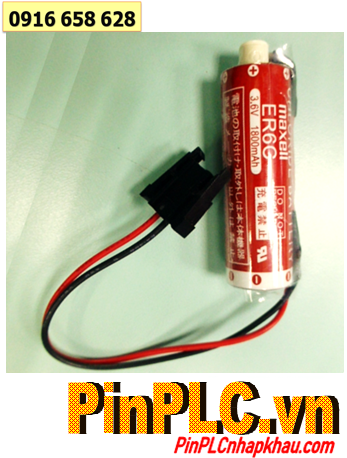 Maxell ER6C (Zắc đen 2holes), Pin Maxell ER6C lithium 3.6v AA 1800mAh chính hãng _Xuất xứ NHẬT